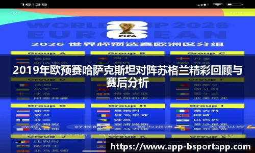 2019年欧预赛哈萨克斯坦对阵苏格兰精彩回顾与赛后分析